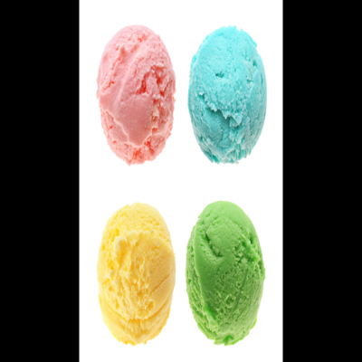 4 scoops of ice cream