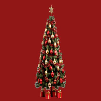 Christmas tree with ornaments 
