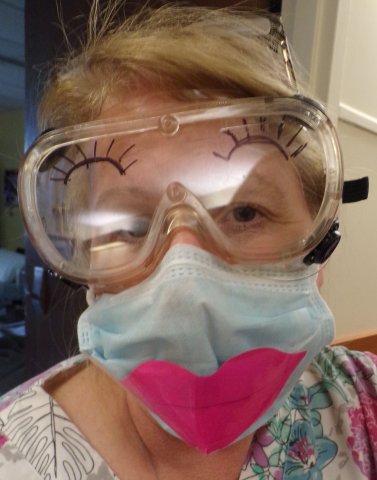 Staff with Goggles and Smile