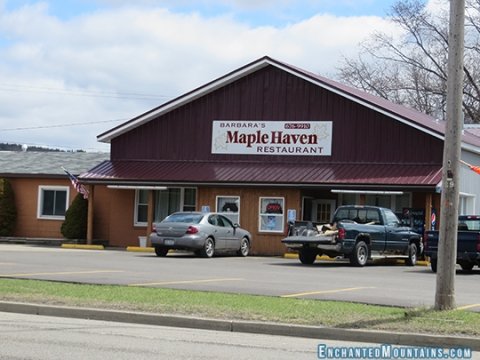 Outside of the Maple Haven in Franklinville NY