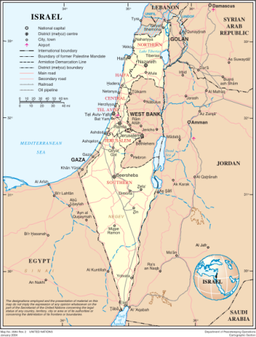 Map of Israel