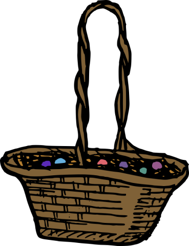 Empty wicker basket 