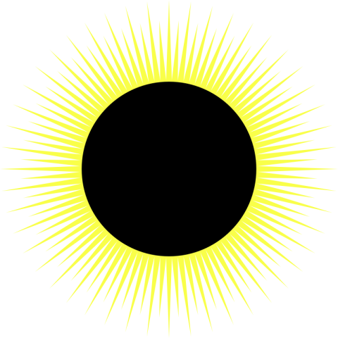 Sun covered by a dark circle 