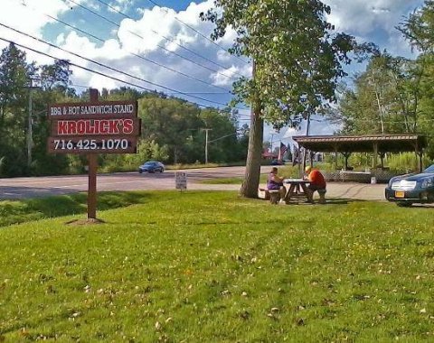 Krolick's sign on the side of the road
