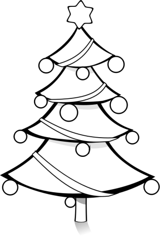 Outline of a Christmas tree