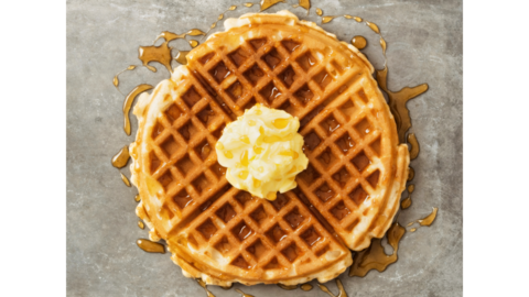 Waffle with butter