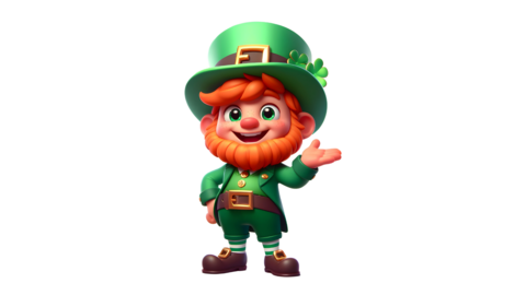 Guy with red beard and hair wearing a green hat and suit