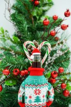 Red, green and white Christmas Sweater ornament